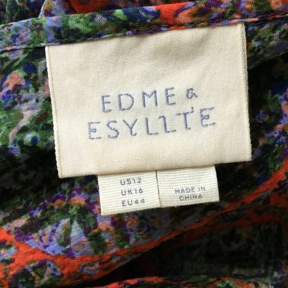 Anthropologie Edme & Esyllte Blouse 12 - Picture 7 of 10